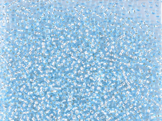 1 kg Preciosa Ornela Seed Beads Coated, Round Hole, Loose, Blue 1 Dyed Crystal, Silver Lined (78232), Glass, Czech Republic, OUTLET