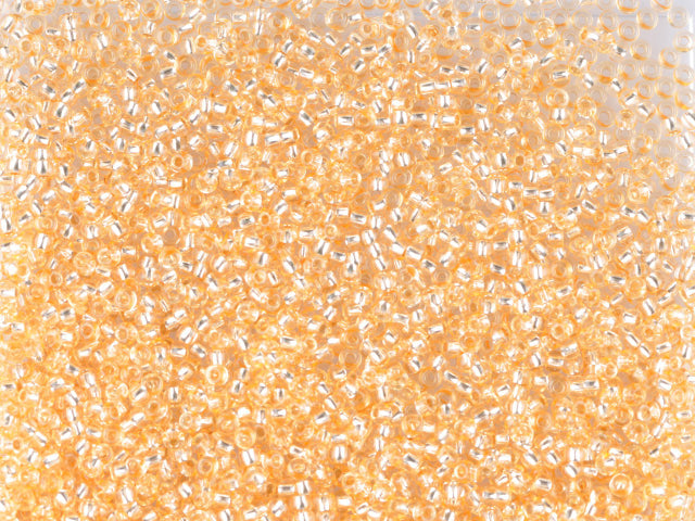 1 kg Preciosa Ornela Seed Beads Coated, Round Hole, Loose, Orange 1 Dyed Crystal, Silver Lined (78283), Glass, Czech Republic, OUTLET