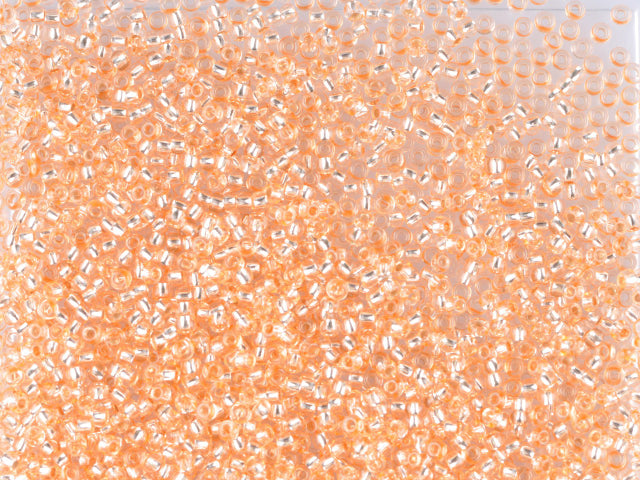 1 kg Preciosa Ornela 2-Cut Rocaille, Loose, Orange 1 Dyed Crystal, Silver Lined (78284), Glass, Czech Republic, OUTLET