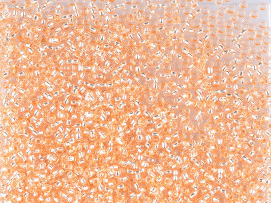 1 kg Preciosa Ornela 2-Cut Rocaille, Loose, Orange 1 Dyed Crystal, Silver Lined (78284), Glass, Czech Republic, OUTLET