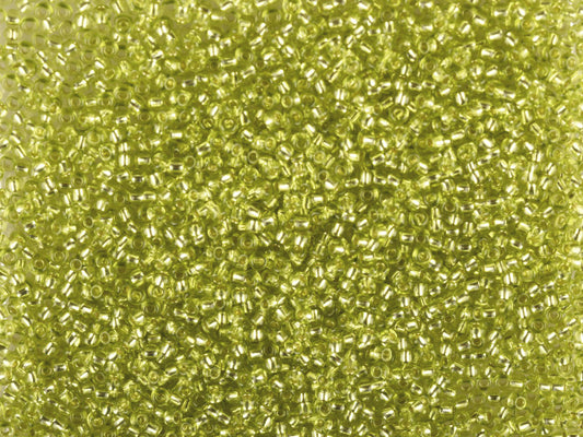 1 kg Preciosa Ornela Seed Beads Coated, Round Hole, Loose, Green 3 Dyed Crystal, Silver Lined (78653), Glass, Czech Republic, OUTLET