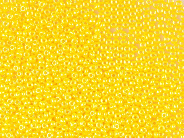 1 kg Preciosa Ornela Seed Beads Coated, Round Hole, Loose, Opaque Yellow "Limon", Sfinx (88130), Glass, Czech Republic, OUTLET