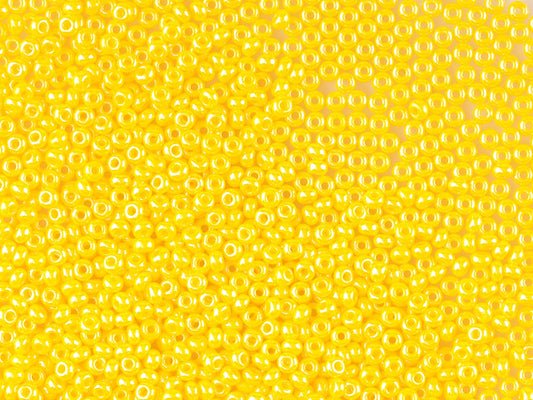 1 kg Preciosa Ornela Seed Beads Coated, Round Hole, Loose, Opaque Yellow "Limon", Sfinx (88130), Glass, Czech Republic, OUTLET