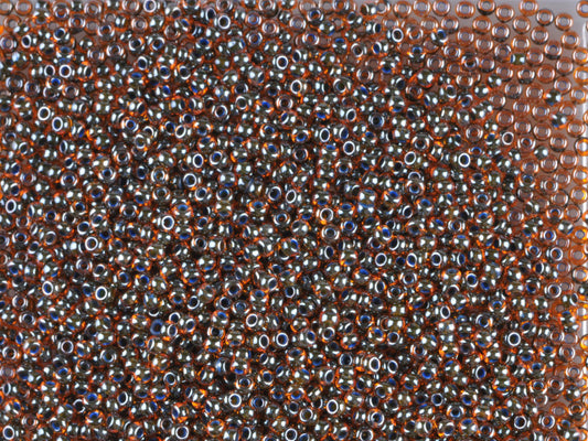 1 kg Preciosa Ornela Seed Beads Coated, Round Hole, Loose, Hyacinth, Colour Lined Blue, Sfinx (91004), Glass, Czech Republic, OUTLET