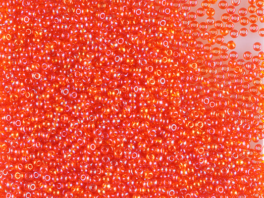 Wholesale (1kg / 500g) Preciosa Ornela Seed Beads Coated, Round Hole, Loose, Hyacinth, Rainbow (91030), Glass, Czech Republic, OUTLET