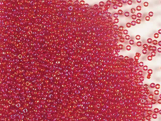 1 kg プレシオサ オルネラ シードビーズ コーティング ラウンドホール ルース ルビー レインボー (91090) ガラス チェコ共和国 アウトレット