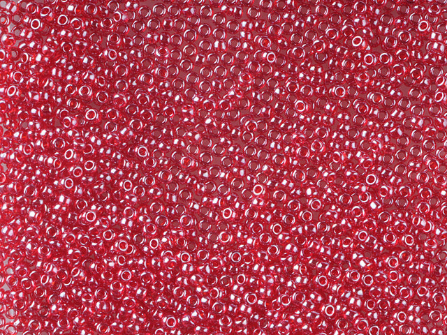 Wholesale (1kg / 500g) Preciosa Ornela Seed Beads Coated, Round Hole, Loose, Transp. Red, Sfinx (96070), Glass, Czech Republic, OUTLET