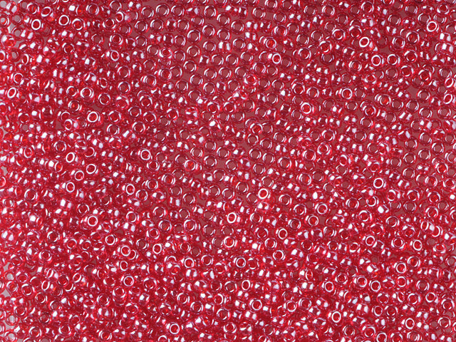 1 kg Preciosa Ornela Seed Beads Coated, Round Hole, Loose, Transp. Red, Sfinx (96070), Glass, Czech Republic, OUTLET