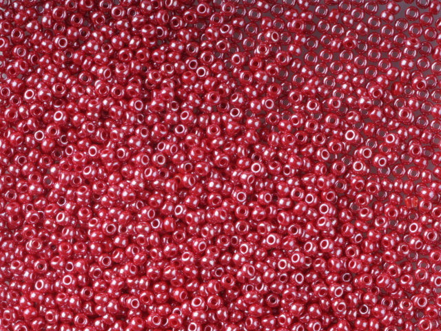 1 kg Preciosa Ornela Cut Rocaille, Charlotte, Round Hole, Loose, Opaque Red Coral, Sfinx (98210), Glass, Czech Republic, OUTLET