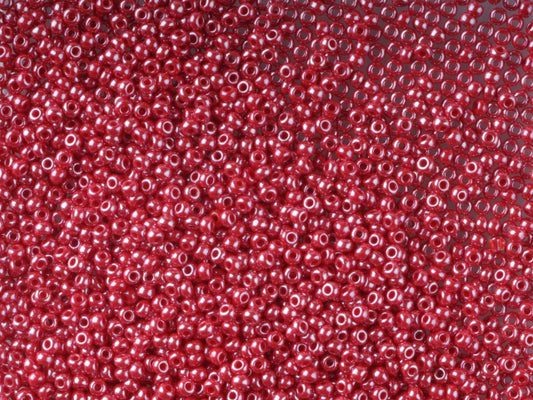 1 kg Preciosa Ornela 3-Cut Rocaille, Round Hole, Loose, Opaque Red Coral, Sfinx (98210), Glass, Czech Republic, OUTLET