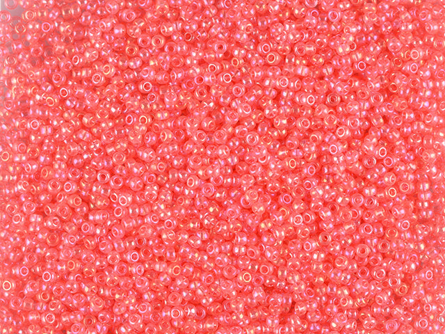 1 kg Preciosa Ornela Seed Beads Coated, Round Hole, Loose, Red Dyed Crystal, Rainbow (41191), Glass, Czech Republic, OUTLET