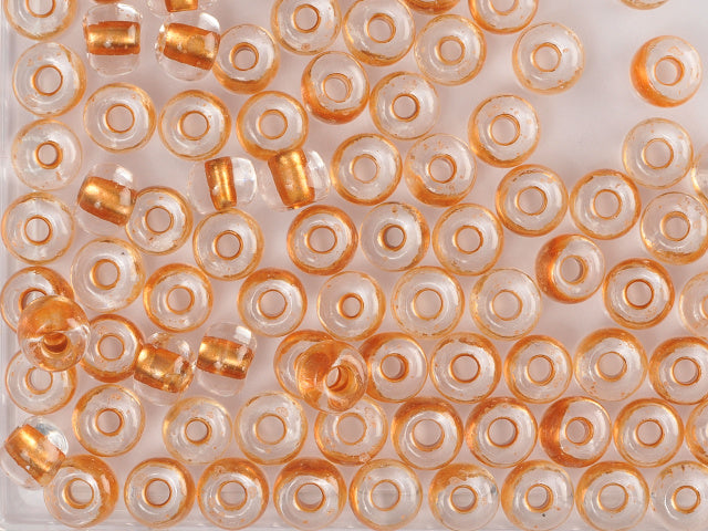 批发（1公斤/500克）Preciosa Ornela米珠，包衣，圆孔，散装，水晶，金属色内衬金色（68283），玻璃，捷克共和国，清仓