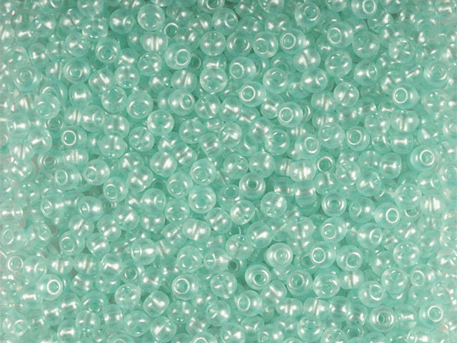 Wholesale (1kg / 500g) Preciosa Ornela Seed Beads Coated, Round Hole, Loose, Green Terra Pearl Dyed Crystal (08158), Glass, Czech Republic, OUTLET