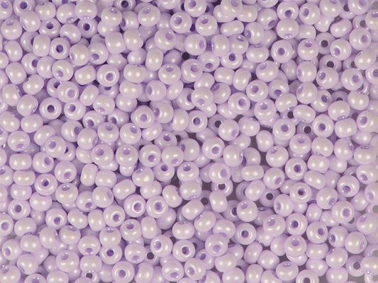 Wholesale (1kg / 500g) Preciosa Ornela Seed Beads Coated, Round Hole, Loose, Violet Terra Pearl Dyed Chalkwhite (16228), Glass, Czech Republic, OUTLET