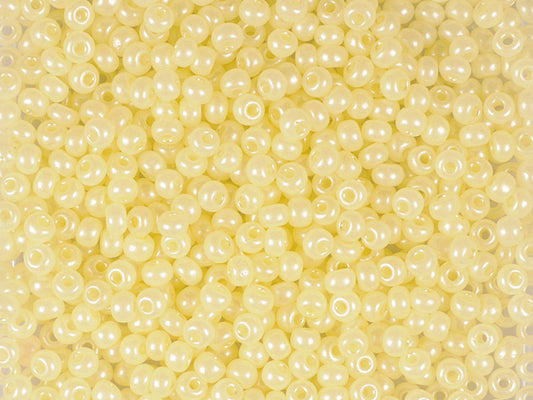 Wholesale (1kg / 500g) Preciosa Ornela Seed Beads Coated, Round Hole, Loose, Yellow Terra Pearl Dyed Alabaster (17286), Glass, Czech Republic, OUTLET
