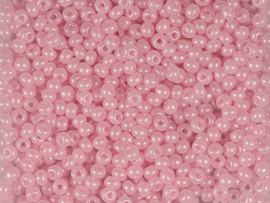 1 kg Preciosa Ornela Seed Beads Coated, Round Hole, Loose, Pink Terra Pearl Dyed Alabaster (17298), Glass, Czech Republic, OUTLET