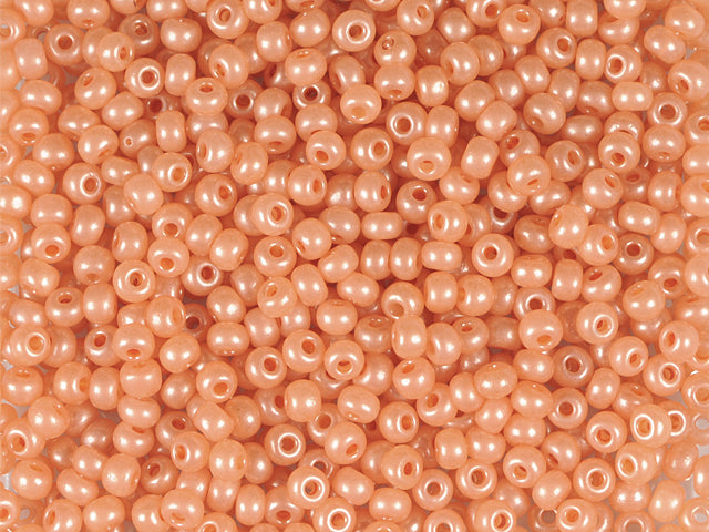 1 kg Preciosa Ornela Seed Beads Coated, Round Hole, Loose, Brown Terra Pearl Dyed Alabaster (17918), Glass, Czech Republic, OUTLET