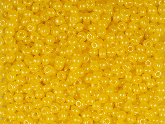 1 公斤宝仕奥莎 Ornela 种子珠涂层，圆孔，散装，黄色 Terra 珍珠染色雪花石膏 (17986)，玻璃，捷克共和国，奥特莱斯