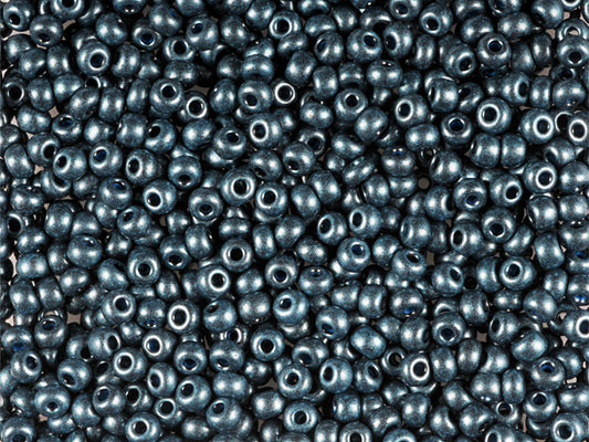 1 kg プレシオサ オルネラ シードビーズ コーティング 丸穴 ルース ブルーパール 黒染め (28936) ガラス チェコ共和国 アウトレット