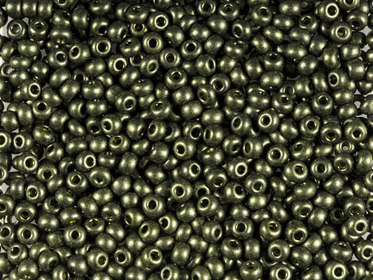 Wholesale (1kg / 500g) Preciosa Ornela Seed Beads Coated, Round Hole, Loose, Yellow Pearl Dyed Black (28986), Glass, Czech Republic, OUTLET