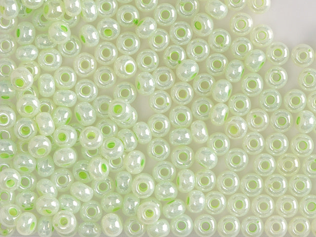 1 kg Preciosa Ornela Seed Beads Coated, Round Hole, Loose, Ceylon Green (37152), Glass, Czech Republic, OUTLET