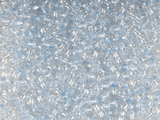 1 kg Preciosa Ornela Seed Beads Coated, Round Hole, Loose, Crystal, Colour Lined Blue Pearl (38236), Glass, Czech Republic, OUTLET