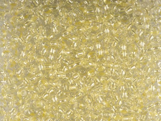 1 kg Preciosa Ornela Seed Beads Coated, Round Hole, Loose, Crystal, Colour Lined Yellow Pearl (38286), Glass, Czech Republic, OUTLET