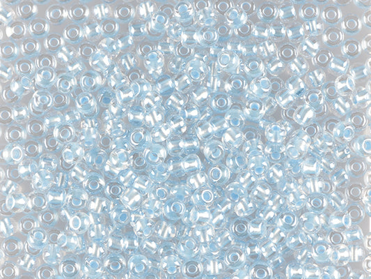 Wholesale (1kg / 500g) Preciosa Ornela Seed Beads Coated, Round Hole, Loose, Crystal, Colour Lined Blue Pearl, Sfinx (382PB), Glass, Czech Republic, OUTLET