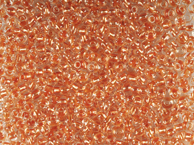 1 kg Preciosa Ornela Seed Beads Coated, Round Hole, Loose, Crystal, Colour Lined Brown Pearl (38918), Glass, Czech Republic, OUTLET