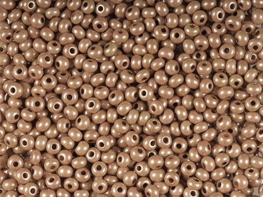 1 kg プレシオサ オルネラ シードビーズ コーティング 丸穴 ルース ブラウンパール染めチョークホワイト 光沢仕上げ (46318) ガラス製 チェコ共和国 アウトレット