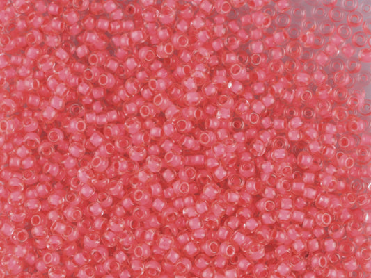 1 kg Preciosa Ornela Seed Beads Coated, Round Hole, Loose, Red Dyed Crystal, Colour Lined Red (80998), Glass, Czech Republic, OUTLET