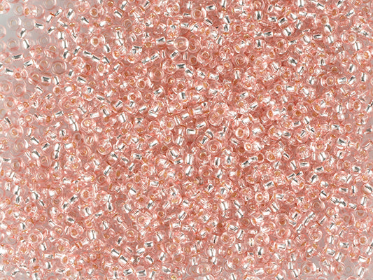Wholesale (1kg / 500g) Preciosa Ornela Seed Beads Coated, Round Hole, Loose, Pink Dyed Crystal, Silver Lined (07712), Glass, Czech Republic, OUTLET
