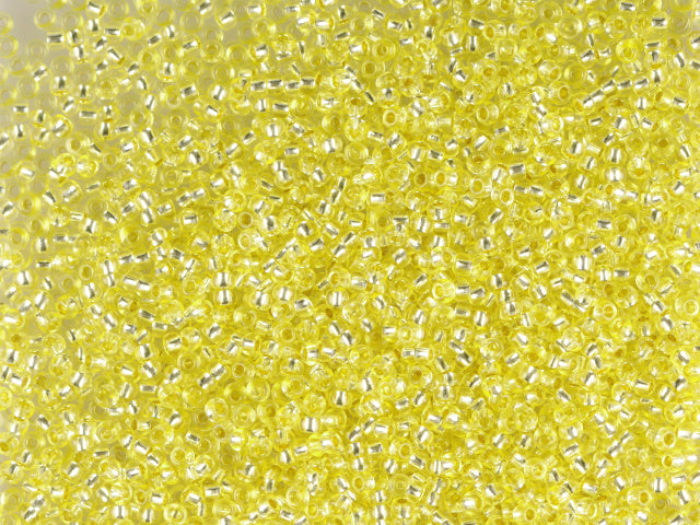 1公斤 Preciosa Ornela 涂层圆孔散珠，黄色染色水晶，银衬里 (18283)，玻璃，捷克共和国，特价商品