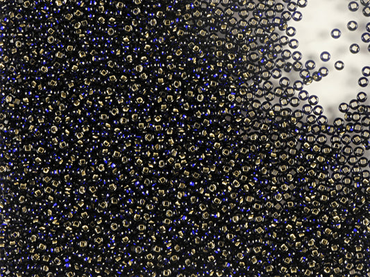 Wholesale (1kg / 500g) Preciosa Ornela Seed Beads Coated, Square Hole, Loose, Dark Sapphire, Silver Lined (37110), Glass, Czech Republic, OUTLET