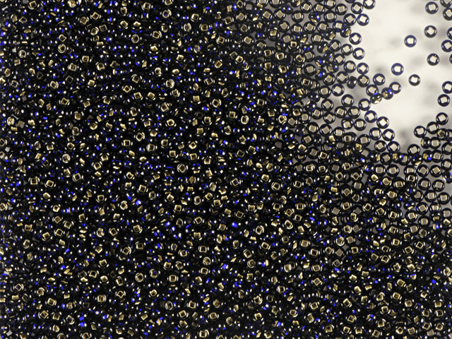 Wholesale (1kg / 500g) Preciosa Ornela Seed Beads Coated, Square Hole, Loose, Dark Sapphire, Silver Lined (37110), Glass, Czech Republic, OUTLET