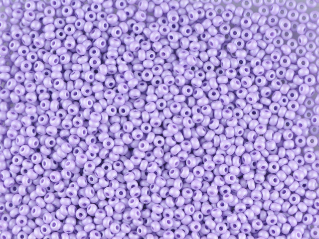 Wholesale (1kg / 500g) Preciosa Ornela Seed Beads Coated, Round Hole, Mat, Loose, Violet Dyed Chalkwhite, Sfinx (16628), Glass, Czech Republic, OUTLET