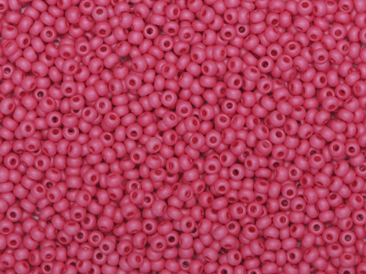 Wholesale (1kg / 500g) Preciosa Ornela Seed Beads Coated, Round Hole, Mat, Loose, Pink Dyed Chalkwhite, Sfinx (16697), Glass, Czech Republic, OUTLET
