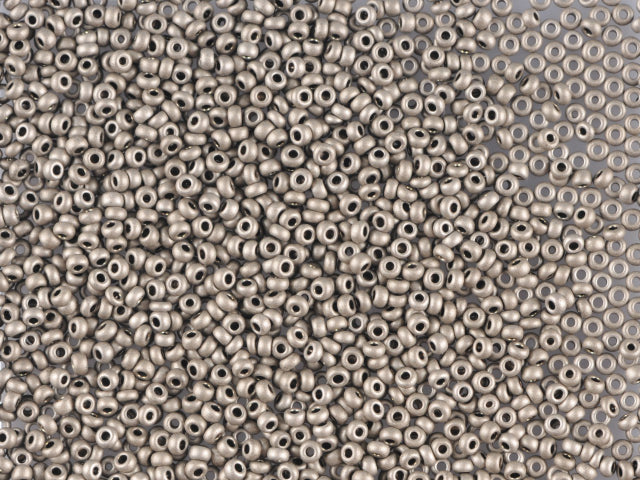 1 kg Preciosa Ornela Seed Beads Coated, Round Hole, Mat, Loose, Beige Metallic Dyed Crystal (18549), Glass, Czech Republic, OUTLET
