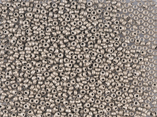 1 kg Preciosa Ornela Seed Beads Coated, Round Hole, Mat, Loose, Beige Metallic Dyed Crystal (18549), Glass, Czech Republic, OUTLET