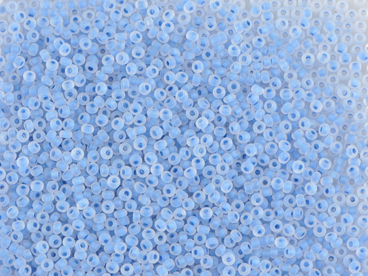 1 kg プレシオサ オルネラ シードビーズ コーティング 丸穴 マット ルース ク​​リスタル 裏地付き ブルー (38338) ガラス チェコ共和国 アウトレット