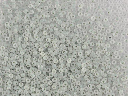 1 kg プレシオサ オルネラ シードビーズ コーティング 丸穴 マット ルース ク​​リスタル 裏地付き グリーン (38359) ガラス チェコ共和国 アウトレット