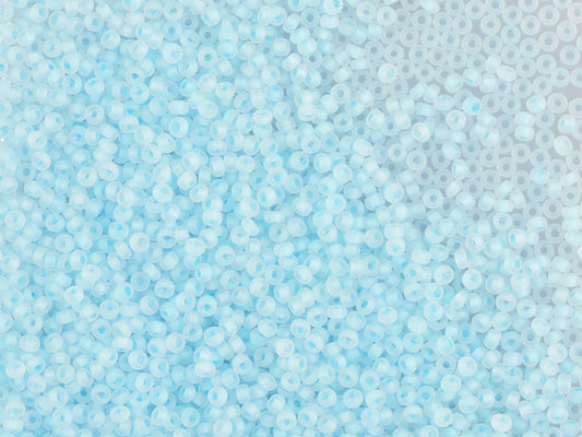 1 kg プレシオサ オルネラ シードビーズ コーティング 丸穴 マット ルース ク​​リスタル カラーライン ブルーグリーン (38362) ガラス チェコ共和国 アウトレット