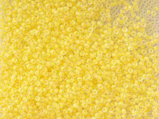 1 kg プレシオサ オルネラ シードビーズ コーティング 丸穴 マット ルース ク​​リスタル イエローライン入り (38386) ガラス チェコ共和国 アウトレット