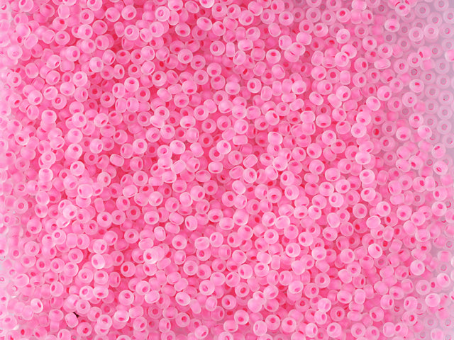 1 kg Preciosa Ornela Seed Beads Coated, Round Hole, Mat, Loose, Crystal, Colour Lined Red (38398), Glass, Czech Republic, OUTLET