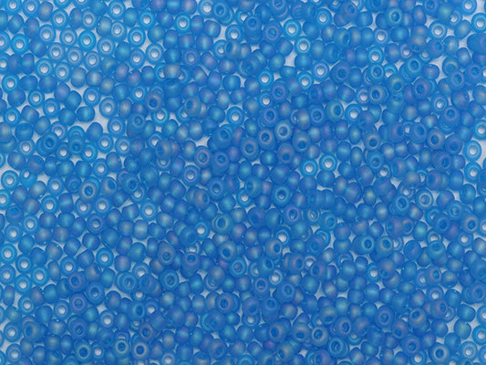 1 kg プレシオサ オルネラ シードビーズ コーティング 丸穴 マット ルース アクアマリン レインボー (61150) ガラス チェコ共和国 アウトレット