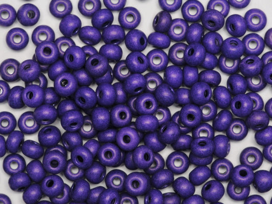 1 kg Preciosa Ornela Seed Beads Coated, Round Hole, Mat, Loose, Violet Intensive Dyed Chalkwhite (16A28), Glass, Czech Republic, OUTLET