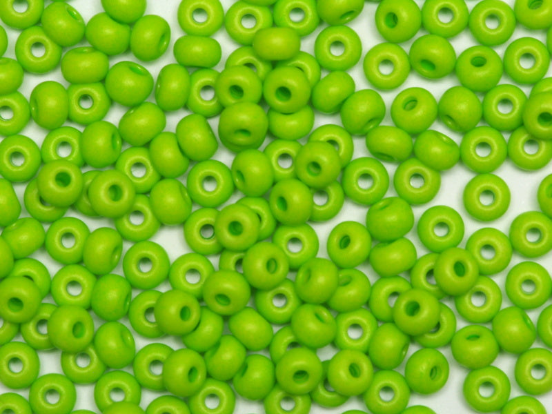 1 kg プレシオサ オルネラ シードビーズ コーティング 丸穴 マット ばら売り グリーンインテンシブ染色 チョークホワイト (16A54) ガラス チェコ共和国 アウトレット