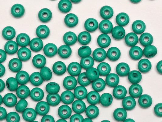 1 kg Preciosa Ornela Seed Beads Coated, Round Hole, Mat, Loose, Dark Green Intensive Dyed Chalkwhite (16A58), Glass, Czech Republic, OUTLET