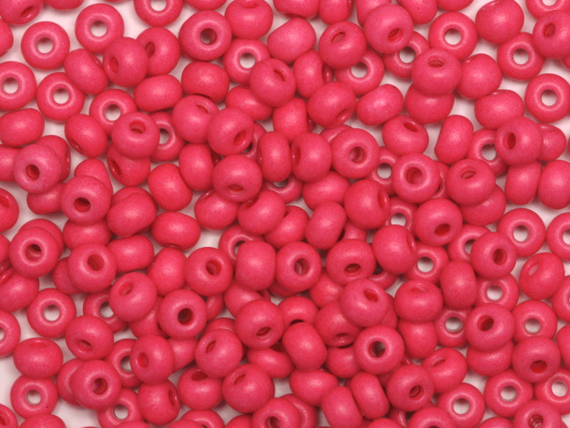 1 kg プレシオサ オルネラ シードビーズ コーティング 丸穴 マット ばら売り ピンクインテンシブ染色チョークホワイト (16A77) ガラス チェコ共和国 アウトレット