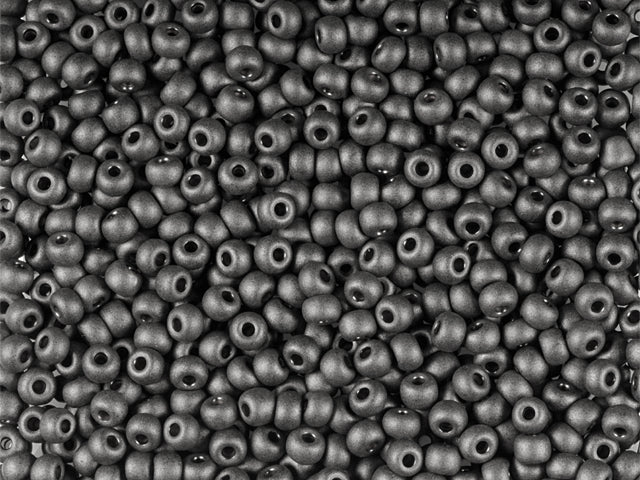 1 kg Preciosa Ornela Seed Beads Coated, Round Hole, Mat, Loose, Brown Pearl Dyed Black (28918), Glass, Czech Republic, OUTLET